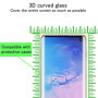 Tzstz 2 Pièces Verre Trempé pour Samsung Galaxy S10 4G Protection Écran ，3D curved glass，Sans Bulles, Anti-Rayures，HD Film de Pr