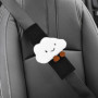 Ziyonix 2 Pièces Protege Ceinture Voiture Enfant, Motif de Nuage blanc Voiture Protège Ceinture de Sécurité Coussin Coussin Cein