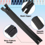 Zeuwets Nylon Fermeture, 20 Pièces Fermetures Métalliques Éclair Invisibles, 50 cm Long, 2,5 cm Large, Fermetures Ouvrable Sépar