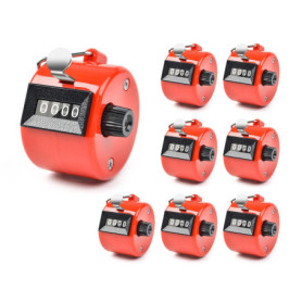 Hitopin Compteur Manuel Mécanique, 8PCS Compteur à Cliquer 4 Chiffres, Compteur Manuel en Métal, Clicker pour Compter, pour Spor