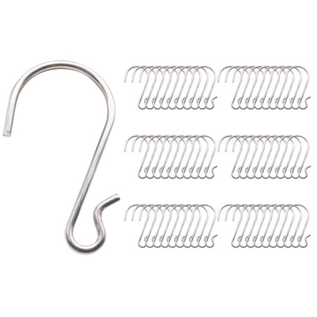 Abiyou 60 Pièces Crochet S Acier Inoxydable, Crochets en S, Crochets en Forme de S, Forme de S Crochets en Métal, Crochets en S 