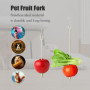 2 Pièces Brochette Nourriture Perroquet en Acier,Inoxydable Porte-Fruits Viande Alimentaire,Bâton Titulaire,pour Cages Oiseau,An