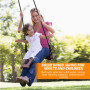 Balançoire Enfant en Bois, Balançoire Extérieure en Bois, Balançoire à Suspendre pour Enfant Et Adulte Chargé Maximum 200 Kg,Bal