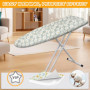 Housse Table à Repasser, Housse De Planche à Repasser 125x45 Cm, Housse De Repassage 100% Coton, Tissu Technologie Réfléchissant