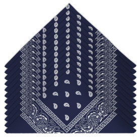HOMIKLSA Foulard carré,Bandanas pour Hommes et Femmes, Pack de 12 Foulards Paisley, Bandanas Style Cowboy pour Mode et Accessoir