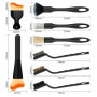 Pinceau Detailing Auto, 9 PCS Kit Nettoyage Voiture, Pinceau Nettoyage Voiture pour La Voiture Moto Cuir, Tableau de Bord, Intér