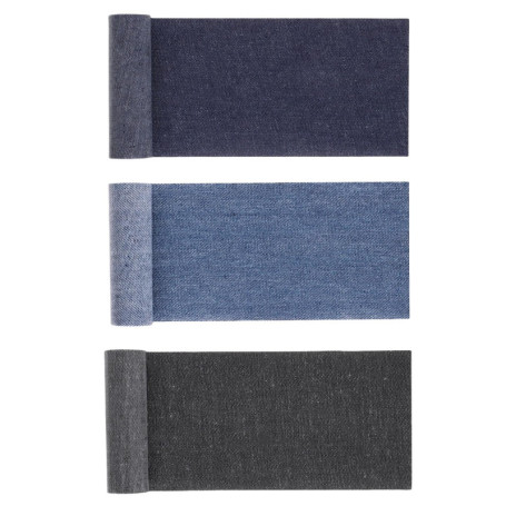 3 Rouleaux Patch Thermocollant Jean,Tissus Couture Piece Thermocollante Vetement,Reparation à Collant De Fer,Jeans Pantalon Roul