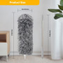 Plumeau télescopique Lavable, plumeau Long Extensible 2,5 m, plumeau poussiere, Toiles d'araignées, Hauts plafonds, Ventilateur 