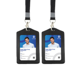 Porte Badge Tour De Cou - Porte Carte Tour De Cou 2 Pièces - Porte Badge Cuir - Porte Badge Infirmiere - Collier Badge - Badge M