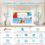 Cadre Photo numérique WLAN HD 1280 * 800 IPS de 10,1 Pouces avec écran Tactile Cadre Photo électronique avec mémoire de 32 Go, R