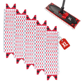 5 Pièces Recharge Serpillere pour Vileda Ultramax XL, Microfibre Recharge Balai, Balai Serpillèr Costume, pour Nettoyage des Sol