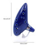 Alnicov Ocarina alto en do 12 trous avec support de présentation et sac de protection Bleu