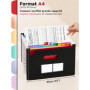 ORAGKE Trieur 13 Compartiments A4, Trieur Document à Soufflets A4, Range Document Bureau, Rangement Papier Administratif, Classe