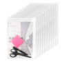 20 pochettes plastique A4, pochette transparente A4 avec fermeture et étiquette, porte documents imperméable