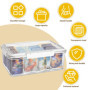 Boîte Rangement Cartes – Boîte Carteikarten Transparente avec Couvercle & Poignée – Rangement Cartes à Collectionner pour Bureau