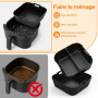 Cofvetia 3 Pièces Moule Silicone Air Fryer, Accessoires de Friteuse à Air Chaud pour Cosori 4.7L - 6.5L, Panier Moule Airfryer R