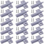 Jicyor 30PCS Amortisseurs de Portes D'armoires Gris Tampon Amortisseur+60PCS 14 * 4mm Visser pour Porte Armoire Tiroir Pare-choc