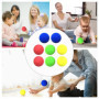 Lot de 8 balles en mousse, balles de plage, balles de jonglage, petites boules souples pour enfants, 6 cm de diamètre, balles en