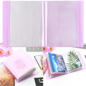 Briartw Album A6 pour ranger des autocollants et des photos avec 40 pages, matériau PP, poches intérieures transparentes, compac