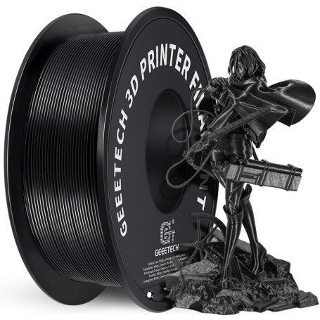 GEEETECH Filament PLA 1.75mm Imprimante 3D Filament PLA pour Imprimante 3D, 1kg Spool, Noir
