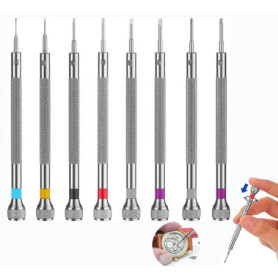 BBAOO Kit Réparation Montre Outils, 8 Pièces Tournevis Précision, Jeu de Mini Tournevis, Mini Tournevis pour Lunettes, pour La R