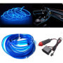 Balabaxer El Wire Bande lumineuse LED pour intérieur de voiture Bleu 3 m Fil néon 12 V avec protection fusible pour décoration i