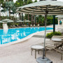 BORDEAG Pied Parasol, Support De Parasol Extérieu, Support De Parasol Réglable, Support Parasol Metal Réglable avec 3 Anneaux De