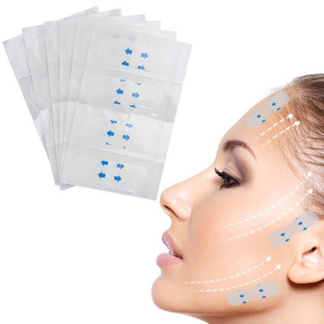 Locisne 200 PCS Visage De Levage Autocollant, Ruban Adhésif De Lifting Du Visage Mince Invisible Visage Mince Autocollants V-For