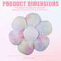 Lot de 2 coussins en forme de fleur - 40 x 40 cm - En forme de fleur - Coussin coloré - Coussin de sol en peluche pour chambre à