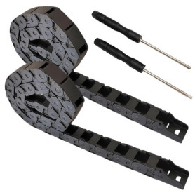 GOEDCH Chaîne Porte Câble et Tournevis: 2 Pièces 1M Chaîne de Traînée 15mm x 30mm, Tournevis Cruciforme Amovible, Chaîne Porte-C