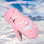 Rhino Valley Gants de Ski pour Enfants, Moufles de Neige Imperméables pour Enfants, Moufles d'hiver avec Bande Ajustable, Gants 