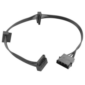 ELFJMZP Câble adaptateur Molex vers triple SATA 42 cm – 18 AWG en cuivre sans oxygène – Prend en charge 3 disques durs/SSD simul