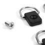 Nikou Kayak D Anneau, Lot de 10 Boucle Noire en D avec vis M6, Kayak gréement D Anneaux Sécurité Attache Boucle Pont Accessoires