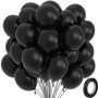 BELSVOR 50 Pièces Ballons, Ballons Anniversaire, 50PCS Ballons Noir, Ballons Anniversaire pour Décorations Anniversaire/Mariage/