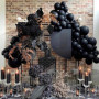 BELSVOR 50 Pièces Ballons, Ballons Anniversaire, 50PCS Ballons Noir, Ballons Anniversaire pour Décorations Anniversaire/Mariage/