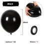 BELSVOR 50 Pièces Ballons, Ballons Anniversaire, 50PCS Ballons Noir, Ballons Anniversaire pour Décorations Anniversaire/Mariage/