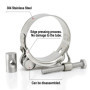 Lot de 2 colliers de serrage à boulon articulé en acier inoxydable 48-51 mm - Collier de serrage robuste pour tuyau d'échappemen
