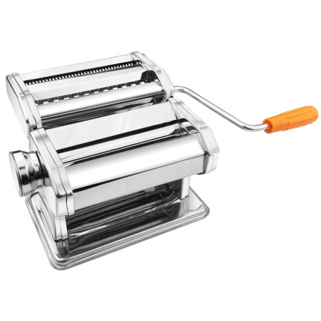 Ghazpmuk Machine à Pâtes Manuelle, Machine a Pates Fraiche Avec 6 Épaisseurs Réglables et 2 Cutters, Laminoir à Pâtes Acier Inox