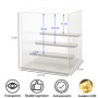Joody 4 Niveaux Vitrine Acrylique pour Collection, Vitrine Transparent de Rangement pour Figurine, Manga, Voiture Miniature, Ant