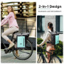 Loyzey Sacoche de Vélo 100% Imperméable Compartiment pour Ordinateur Portable 2 en 1 Sac à Dos & Sacoche Arrière Bicyclette pour