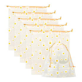 Jagowa Lot de 5 sacs de rangement étanches à chaussures – 30 x 35 cm – Pochettes transparentes avec cordon de serrage pour organ