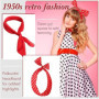 BOBOZHONG Années 50 Costume Accessoires,Accessoire Annee 50 Femme,Accessoires Rockabilly Femme,Bandeau,Chat Lunettes,Écharpe,pou