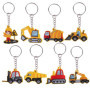 LiJuanWang Porte-clés Véhicules de Construction,8 pièces Porte Clef Enfant D'Ingénierie Cadeaux Enfants Thème Chantier en PVC,po