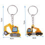 LiJuanWang Porte-clés Véhicules de Construction,8 pièces Porte Clef Enfant D'Ingénierie Cadeaux Enfants Thème Chantier en PVC,po