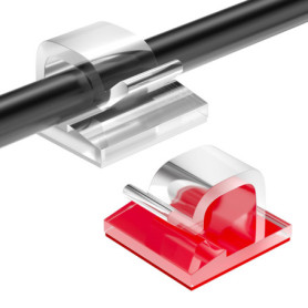 Zeripikfoasp 150 Pièces Clips Câbles, Attache Cable Adhesif Rangement de Accroche, Câble Fixation Auto Collant, Organisateur de 