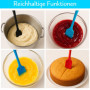 Lot de 3 spatules en silicone résistantes à la chaleur - 3 couleurs - Longue poignée anti-adhésive - 28 cm - Grattoir à pâte en 