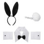 costume bunny girl 4 pièces, accessoires sexy bunny girl pour femmes, accessoires d'accessoires de jeu de rôle, bandeau oreilles