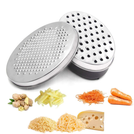 Râpe à Fromage，Râpe à légumes Broyeur pour Fromage et Légumes Hachoir de Légumes aux Fruits，avec Récipient de Stockage des Alime