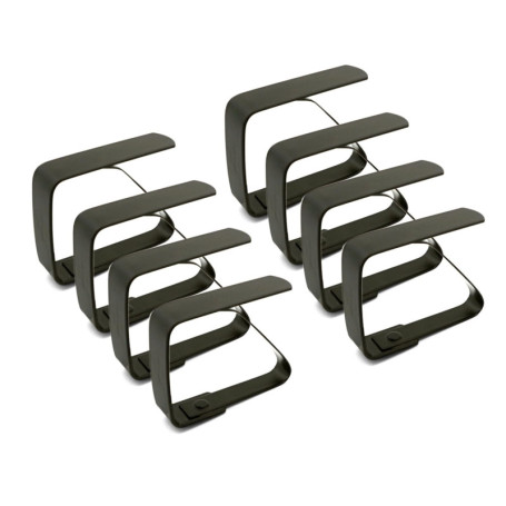 TAFACE Lot de 8 pinces à nappe épaisses en acier inoxydable pour table de jardin, salle à manger, table familiale
