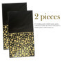 TAFACE Nappe en Or Noir 2pcs 137cm * 274cm, Nappe décorative à Motif de Points, épaissie imperméable et résistante à l'huile, dé
